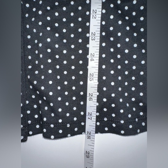 Quacker Factory Black White Polka Dot Button Up Shirt 1X Sparkly Buttons - Picture 7 of 8